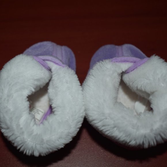 Luna Int'l Baby Girl Purple Soft Fleece Slippers Booties size 3 - Picture 4 of 8